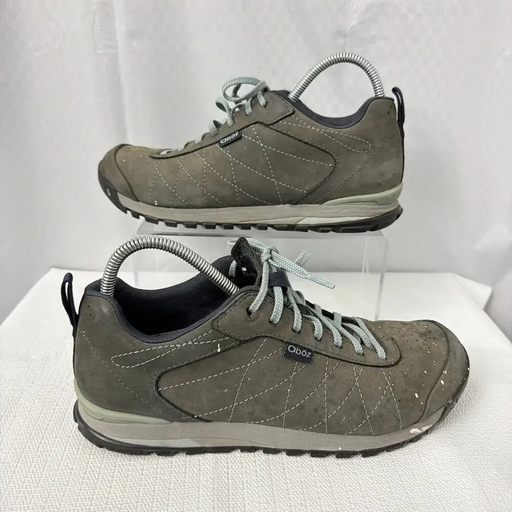 Oboz Bozeman Low Shoes Women’s Size 10.5 Leather Hiking Trail Gray